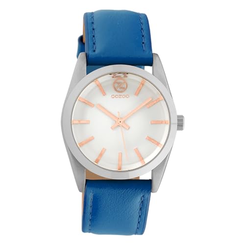 Oozoo Damen Armbanduhr Timepieces Analog Leder blau UOC10191 Analoguhr von Oozoo