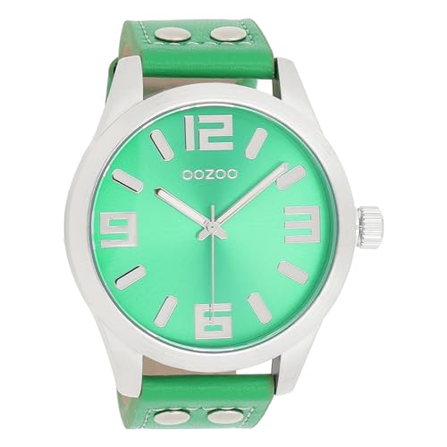 Oozoo Damen Armbanduhr Timepieces Analog Leder grün UOC1077A Analoguhr von Oozoo