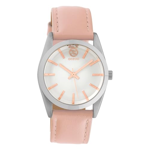 Oozoo Damen Armbanduhr Timepieces Analog Leder pink UOC10189 Analoguhr von Oozoo