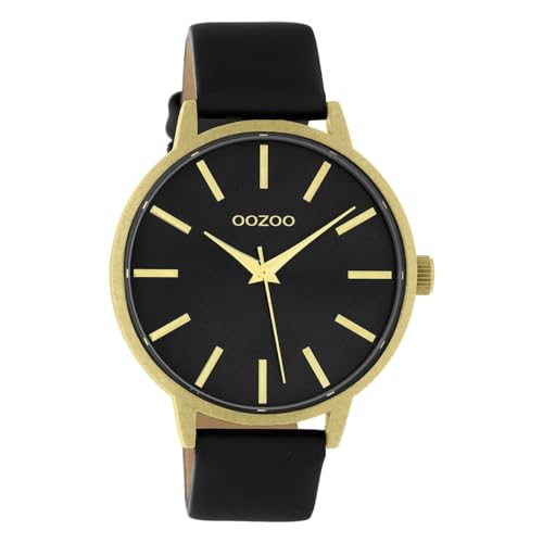 Oozoo Damen Armbanduhr Timepieces Analog Leder schwarz UOC10838 Analoguhr von Oozoo