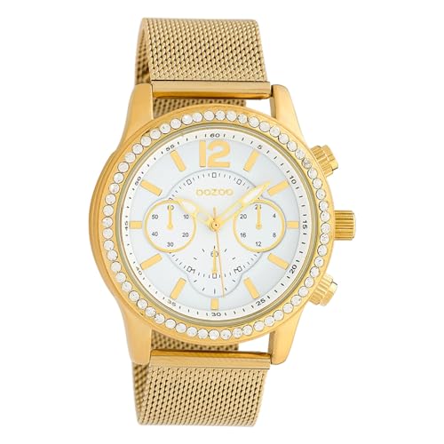 Oozoo Damen Armbanduhr Timepieces Analog Metall Gold UOC10261 Analoguhr von Oozoo