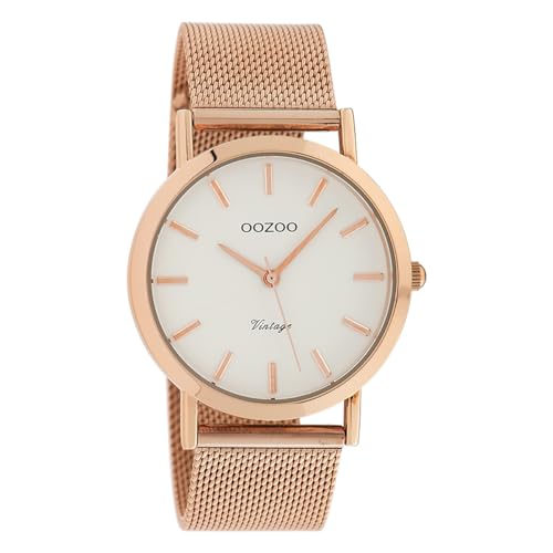 Oozoo Damen Armbanduhr Timepieces Analog Metall Rosegold UOC9993A Analoguhr von Oozoo