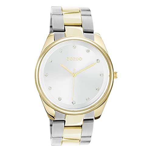 Oozoo Damen Armbanduhr Timepieces C10960 Analog Edelstahl Silber-Gold UOC10960 Analoguhr von Oozoo