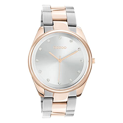 Oozoo Damen Armbanduhr Timepieces C10964 Analog Edelstahl Silber-rosé UOC10964 Analoguhr von Oozoo