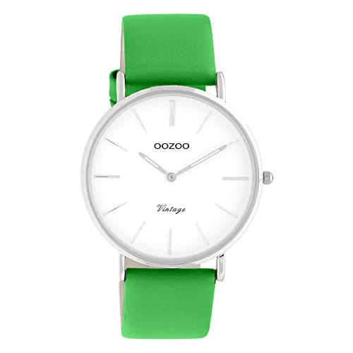Oozoo Damen Armbanduhr Vintage Series C20303 Analog Leder grün UOC20303 Analoguhr von Oozoo