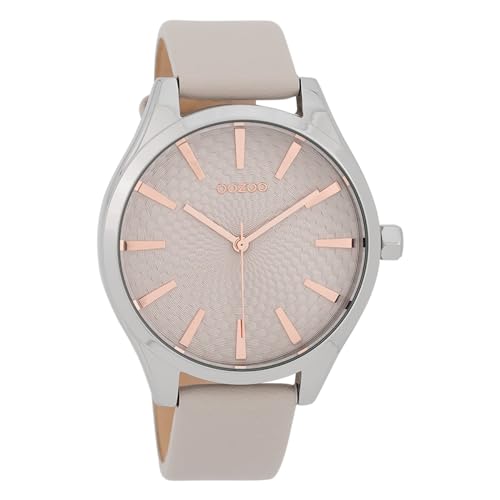 Oozoo Damenuhr 43 mm Design-Zifferblatt Hellgrau C9685 von Oozoo