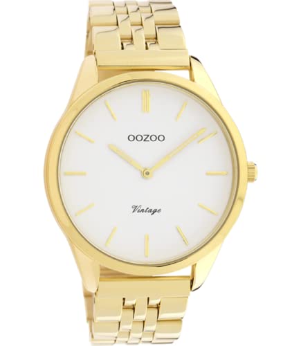 Oozoo Damenuhr Metallband Ø 38 mm Goldfarben/Weiß C9985 von Oozoo