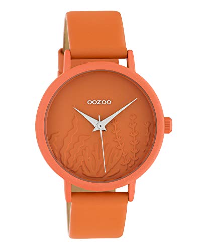 Oozoo Damenuhr Summer Vibes mit Lederband 36 MM Orange C10605 von Oozoo