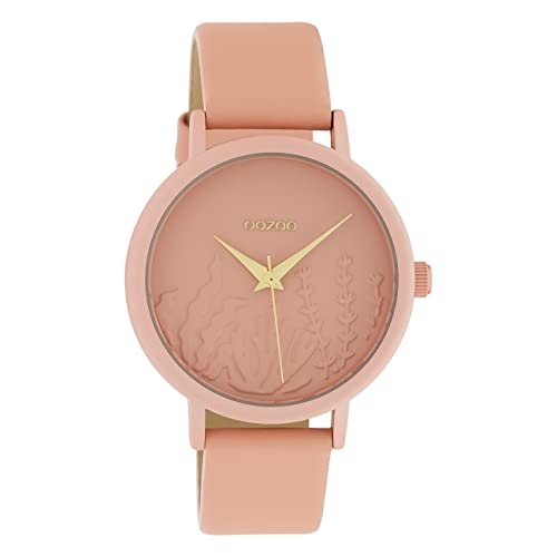 Oozoo Damenuhr Summer Vibes mit Lederband 36 MM Rosa C10604 von Oozoo