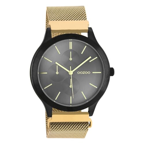 Oozoo Damenuhr im Chrono-Look Goldfarben/Schwarz 45 mm C10689 von Oozoo