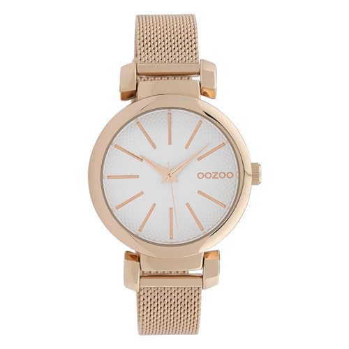 Oozoo Damenuhr mit Edelstahl Milanaise Metallband 36 MM Rose/Weiss/Rose C10127 Oozoo Damenuhr mit Edelstahl Milanaise Metallband 36 MM Rose/Weiss/Rose C10127 von Oozoo