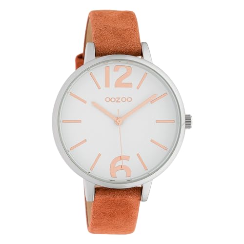 Oozoo Damenuhr mit Lederband 38 MM Weiß/Orange C10435 von Oozoo