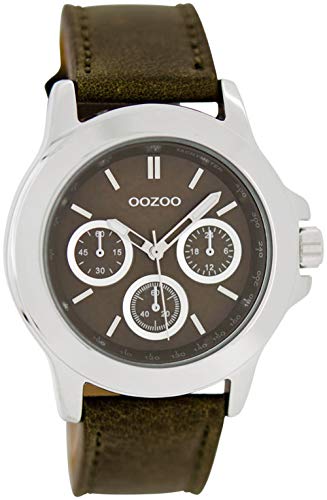 Oozoo Damenuhr mit Lederband 40 MM Dunkelbraun/Dunkelbraun C6187 von Oozoo