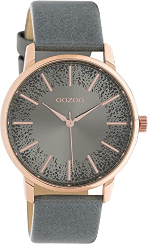 Oozoo Timepieces Damen Uhr - Armbanduhr Damen mit 20mm Lederarmband | Hochwertige Uhr für Frauen - Edle Analog Damenuhr in rund C10718 von Oozoo