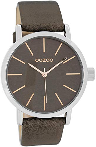 Oozoo Damenuhr mit Lederband 41 MM Taupe/Taupe C8423 von Oozoo