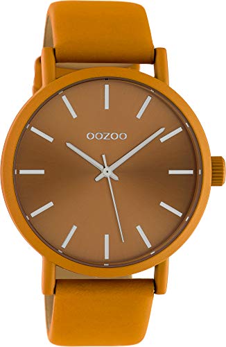 Oozoo Damenuhr mit Lederband 42 MM Colours of Oozoo Unicolor Orange C10451 von Oozoo