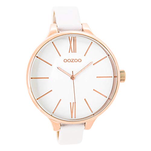 Oozoo Damenuhr mit Lederband 45 MM Rose/Weiss/Weiss C9540 von Oozoo