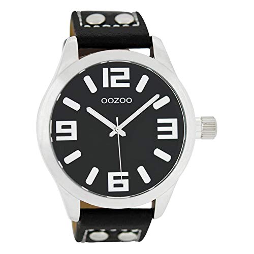 Oozoo C1054 Damen-Armbanduhr, Lederarmband, Schwarz von Oozoo