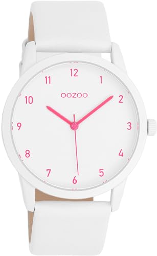 Oozoo Damenuhr mit Lederband Color Line 38 MM Weiß/Weiß C11057 von Oozoo