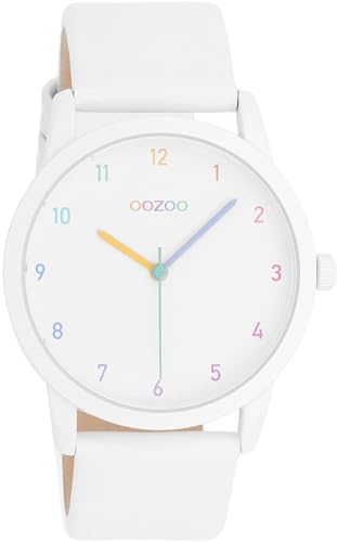 Oozoo Damenuhr mit Lederband Color Line 38 MM Weiß/Weiß C11059 von Oozoo