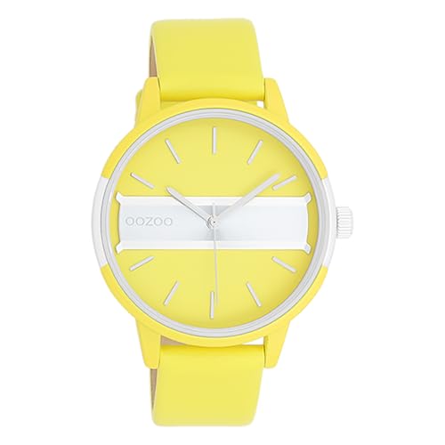 Oozoo Damenuhr mit Lederband Color Line 42 MM Neon Gelb C11191 von Oozoo