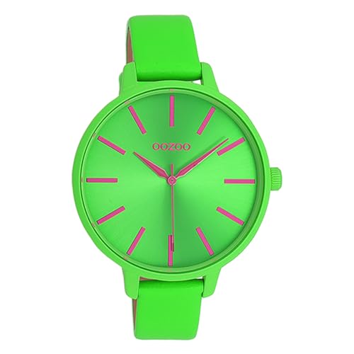 Oozoo Damenuhr mit Lederband Color Line 42 MM Neon Grün C11183 von Oozoo