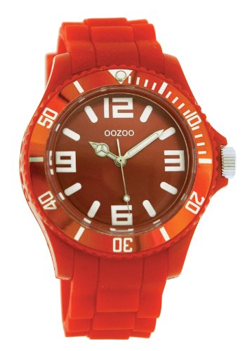 Oozoo Unisex-Armbanduhr Silicone Collection Analog Silikon rot C4289 von Oozoo