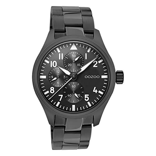 Oozoo Herren Armbanduhr Timepieces C10957 Analog Edelstahl schwarz UOC10957 Analoguhr von Oozoo