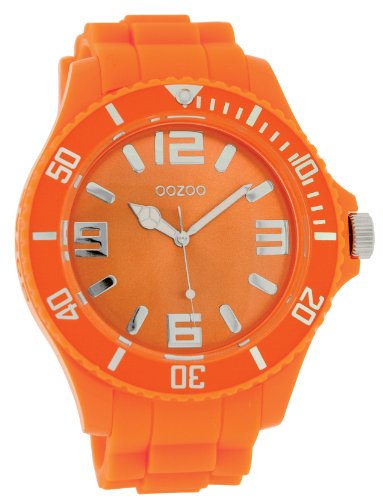 Oozoo Herren-Armbanduhr XL Analog Silikon C4333 Fluo orange von Oozoo