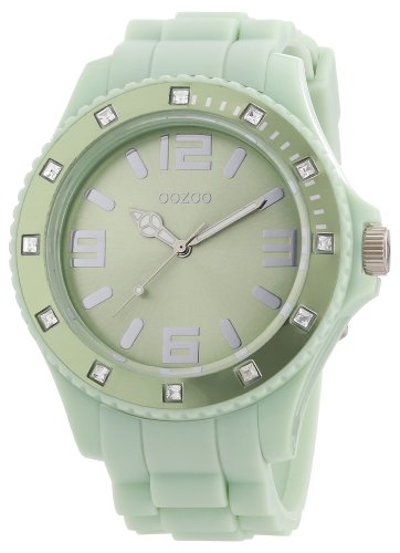 Oozoo Herren-Armbanduhr XL Analog Silikon C4339 Pastel Jade Strass von Oozoo