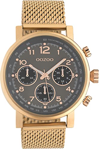 Oozoo Timepieces Herren Uhr - Armbanduhr Herren mit Milanaiseband | Hochwertige Uhr für Männer - Edle Analog Herrenuhr in rund C10703 von Oozoo