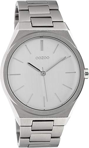 Oozoo Herrenuhr mit Edelstahl Glieder Armband 40 MM Silber/Silber C10336 von Oozoo