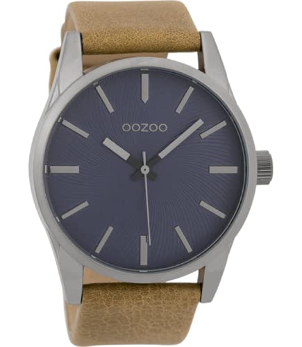 Oozoo Herrenuhr mit Lederband 45 MM Violett/Camel C9625 von Oozoo