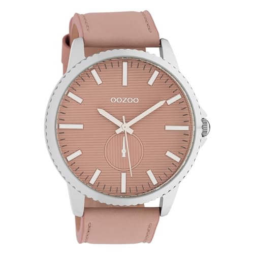 Oozoo Herrenuhr mit Lederband und gerändelter Lünette 46 MM Rosa/Rosa C10331 von Oozoo