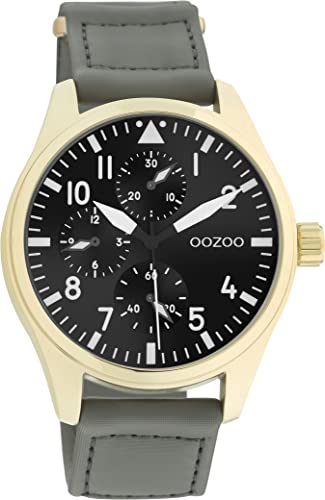 Oozoo Timepieces Herren Uhr - Armbanduhr Herren mit 21mm breites Nylon Armband | Hochwertige Uhr für Männer - Edle Analog Herrenuhr in rund C11008 von Oozoo