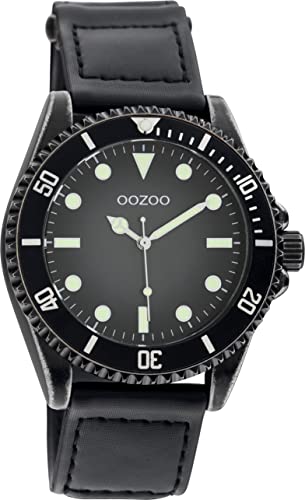 Oozoo Timepieces Herren Uhr - Armbanduhr Herren mit 21mm breites Nylon Armband | Hochwertige Uhr für Männer - Edle Analog Herrenuhr in rund C11012 von Oozoo