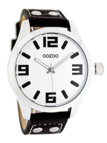 Oozoo JR158 Damenuhr mit Lederarmband, Streifen von Oozoo