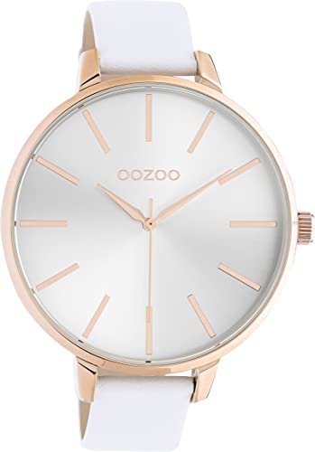 Oozoo Timepieces Damen Uhr - Armbanduhr Damen | Hochwertige Uhr für Frauen - Edle Analog Damenuhr in rund (weiß) C10710 von Oozoo