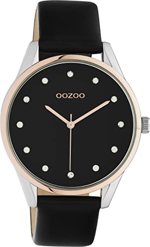 Oozoo Timepieces Damen Uhr - Armbanduhr Damen mit 18mm Lederarmband | Hochwertige Uhr für Frauen - Edle Analog Damenuhr in rund C10954 von Oozoo