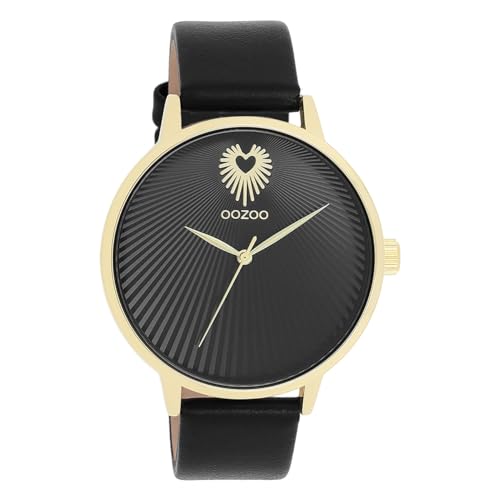 Oozoo Timepieces Damen Uhr | Armbanduhr Damen mit Lederarmband | Hochwertige Uhr für Frauen | Edle Analog Damenuhr in rund C11242 von Oozoo