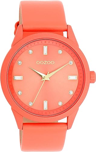 Oozoo Timepieces Damen Uhr | Armbanduhr Damen mit Lederarmband | Hochwertige Uhr für Frauen | Edle Analog Damenuhr in rund C11285 von Oozoo