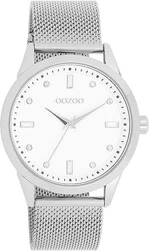 Oozoo Timepieces Damen Uhr | Armbanduhr Damen mit Metallarmband | Hochwertige Uhr für Frauen | Edle Analog Damenuhr in rund C11280 von Oozoo