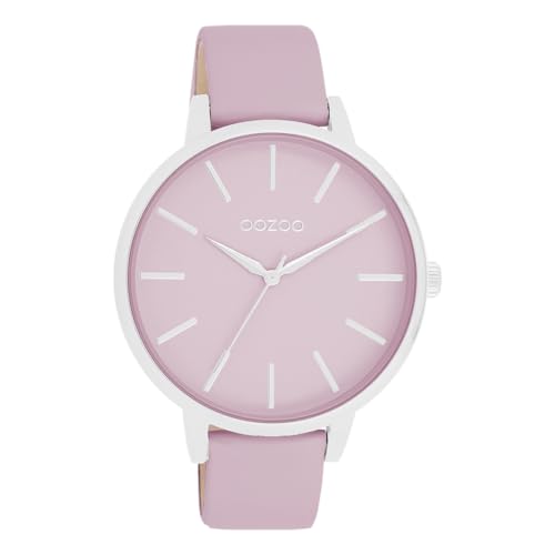 Oozoo - Timepieces Damen Uhr Lilac | Armbanduhr Damen mit Lederarmband | Moderne Uhr für Frauen - Edle Analog Damenuhr in Rechteckig C11361 (42mm) von Oozoo