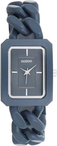 Oozoo - Timepieces Damen Uhr Rauch Grau | Armbanduhr Damen mit Kunststoffarmband | Moderne Uhr für Frauen - Edle Analog Damenuhr in Rechteckig C11278 (24mm) von Oozoo