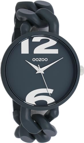 Oozoo - Timepieces Damen Uhr Rauch Grau | Armbanduhr Damen mit Kunststoffarmband | Moderne Uhr für Frauen - Edle Analog Damenuhr in rund C11268 (40mm) von Oozoo