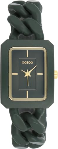 Oozoo - Timepieces Damen Uhr Schwarz | Armbanduhr Damen mit Kunststoffarmband | Moderne Uhr für Frauen - Edle Analog Damenuhr in Rechteckig C11279 (24mm) von Oozoo