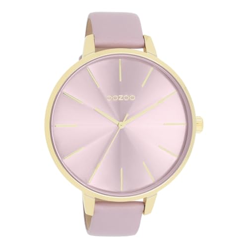 Oozoo - Timepieces Damen Uhr in Lilac | Armbanduhr Damen mit Lederarmband | Moderne Uhr für Frauen | Edle Analog Damenuhr in rund C11348 (48mm Gehäuse) von Oozoo