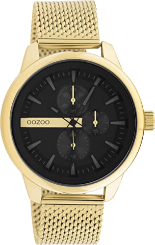 Oozoo Timepieces Herren Uhr - Armbanduhr Herren mit 20mm breites Metall Mesharmband | Hochwertige Uhr für Männer - Edle Analog Herrenuhr in rund C11017 von Oozoo