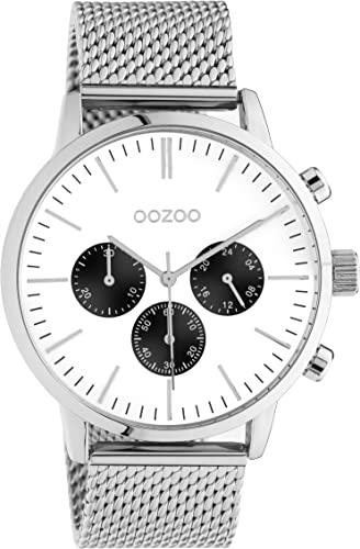 Oozoo Timepieces Herren Uhr - Armbanduhr Herren mit 22mm Mesh Armband - Analog Herrenuhr mit Milanaiseband in rund C10910 von Oozoo