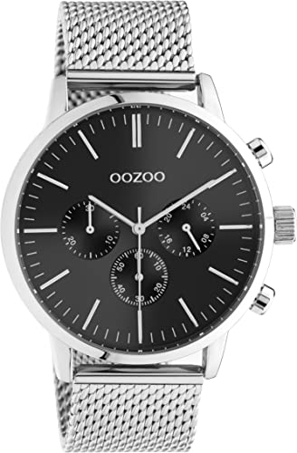 Oozoo Timepieces Herren Uhr - Armbanduhr Herren mit 22mm Mesh Armband - Analog Herrenuhr mit Milanaiseband in rund C10913 von Oozoo